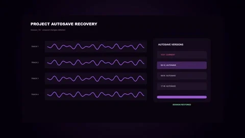 Data recovery software interface animation Stock Footage 346981809