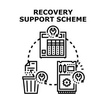 Data recovery support scheme for digital systems Stock Illustration