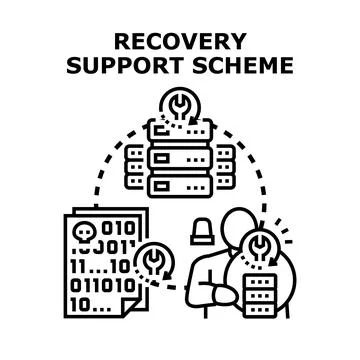 Data recovery support scheme for lost information イラスト素材