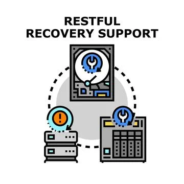 Data recovery support with system backup and restore 库存插图
