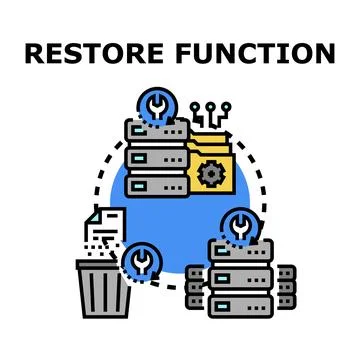 Data recovery system restoring corrupted files function イラスト素材