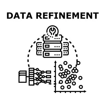 Data refinement processing and analysis for optimization 스톡 일러스트