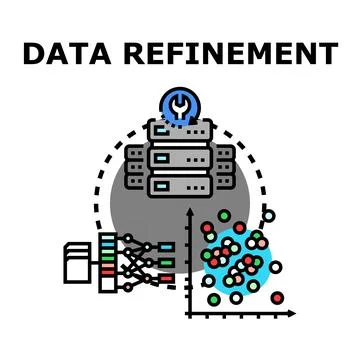 Data refinement processing and analysis for optimization 스톡 일러스트