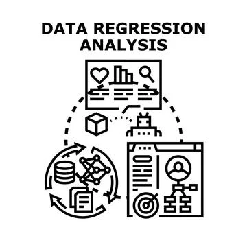 Data regression analysis process with machine learning イラスト素材