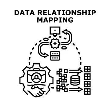Data relationship mapping for business collaboration process 库存插图