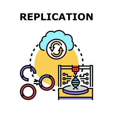 Data replication process creating backup cloud copies Stock Illustration