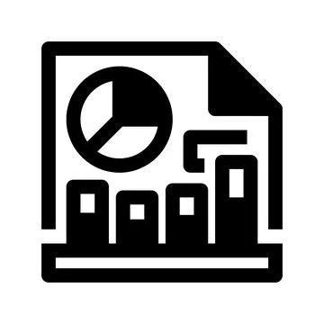 Data Report Document Line Icon, Outline Symbol for Business Analytics, Metr.. Stock Illustration