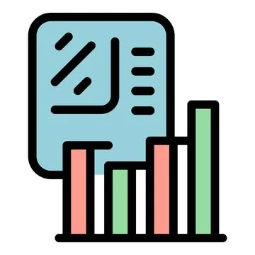 Data report generating colorful bar graph for business analysis Illustrazione stock