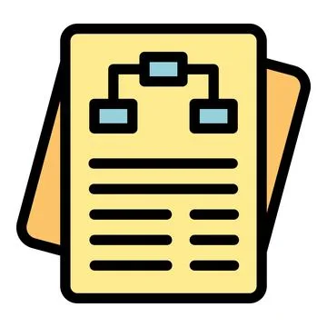 Data report icon vector flat Stock Illustration