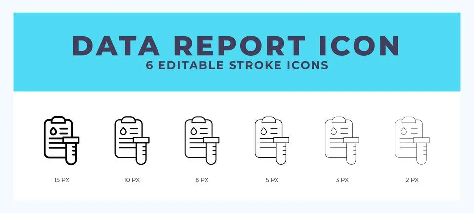 Data report line icon vector illustration in trendy style. Stock Illustration