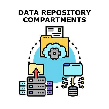 Data repository compartments managing information systems architecture 库存插图