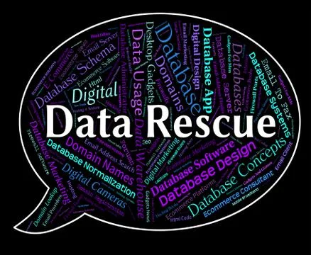 Data Rescue Shows Set Free And Bytes Stock Illustration