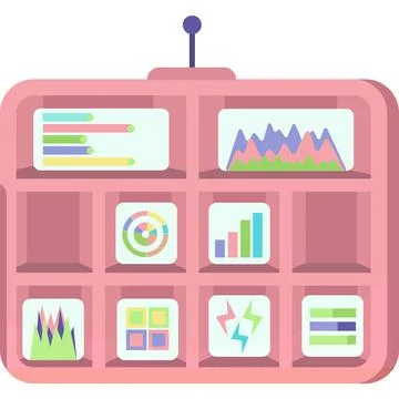 Data research vector database storage flat icon イラスト素材