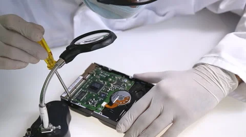 Data Restore From Damaged Hard Drive Stock Footage 48463528