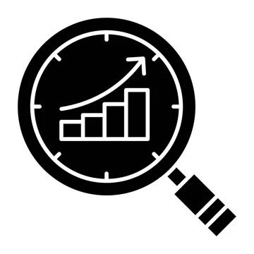 Data Review Glyph Icon Stock Illustration
