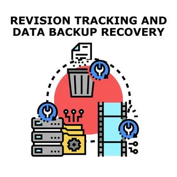 Data revision tracking backup and recovery system Stock Illustration