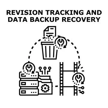 Data revision tracking backup and recovery system Stock Illustration