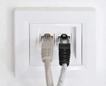 Data RJ45 socket Stockfoto's