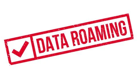 Data Roaming rubber stamp Stock Illustration