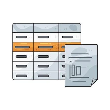 Data Row illustration Stock Illustration