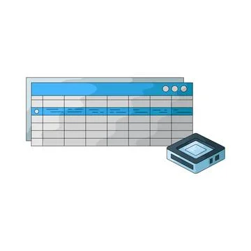 Data Row illustration Illustrazione stock