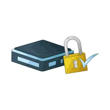 Data safe illustration Stock Illustration