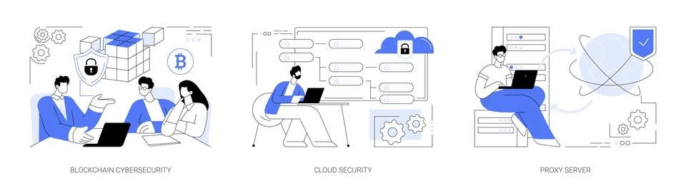 Data safety abstract concept vector illustrations. Illustrazione stock