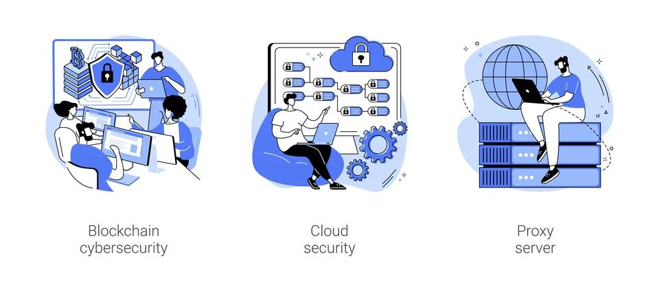 Data safety isolated cartoon vector illustrations se Illustrazione stock