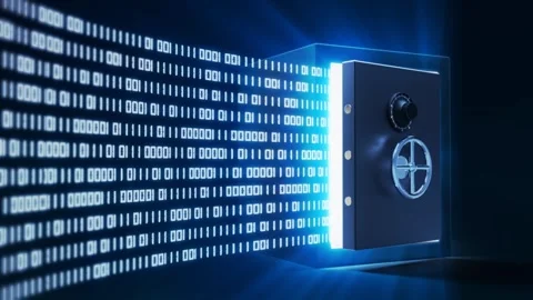 Data Safety Vault in a Loop Stock Footage 249615056