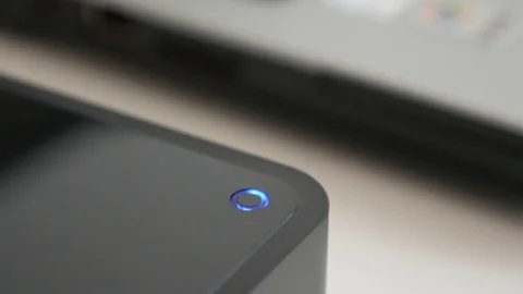 Data saving from laptop computer to USB external hard disc Video stock 74552709