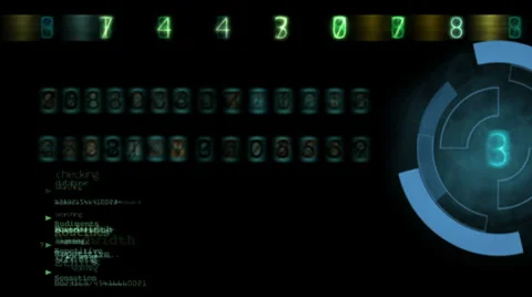 Data Scan Numbers Stock Footage 38121200