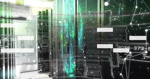 On data scan start teal holo column pulsing striped bars moving, stacking, Stock Footage 328657067