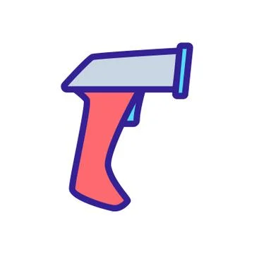 Data scanner icon vector outline illustration Stock-Illustration