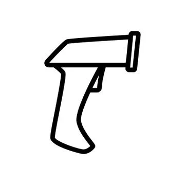 Data scanner icon vector outline illustration Stock-Illustration