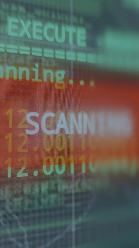Data scanning and stealing, hacking process Stock Footage 302712909