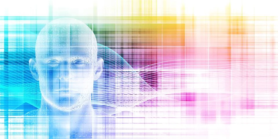 Data Science Abstract Background For Technology Innovation Stock Illustration