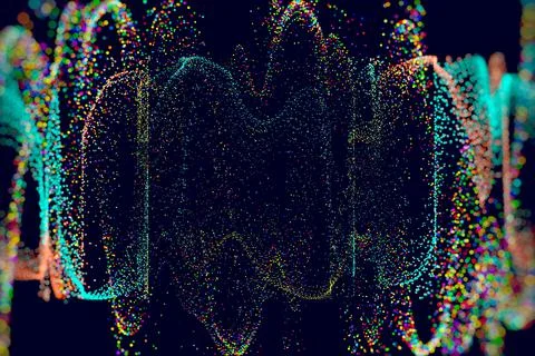 Data Science abstract technological background in vibrant colors with blured  Stockfoto's