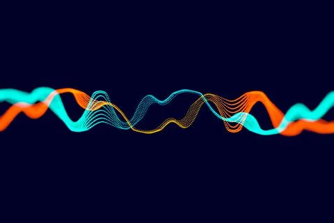 Data Science abstract technological background in vibrant colors with blured  Stock Photos