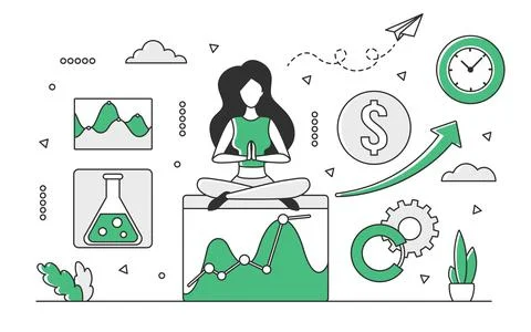 Data science analytics research 스톡 일러스트