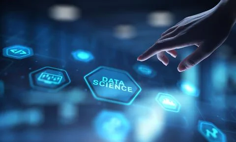 Data Science Analyzing and Interpreting Complex Data, projection on a virtu.. 写真素材