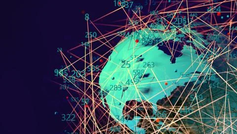 Data science and big data concept.3d illustration Stock Illustration