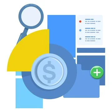 Data science and big data concept. Analysis. Illustrazione stock