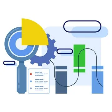 Data science and big data concept. Analysis. 스톡 일러스트