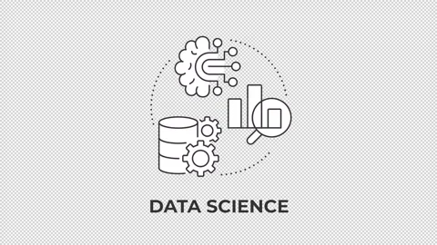 Data science animated line concept icon Stock Footage 346720043