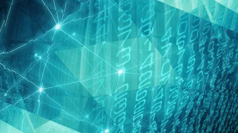 Data science artificial intelligence algorithm, numbers and connections Stock Footage 118644006