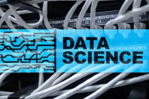 Data Science Artificial Intelligence Concept. Futuristic Supercomputer Stock Photos