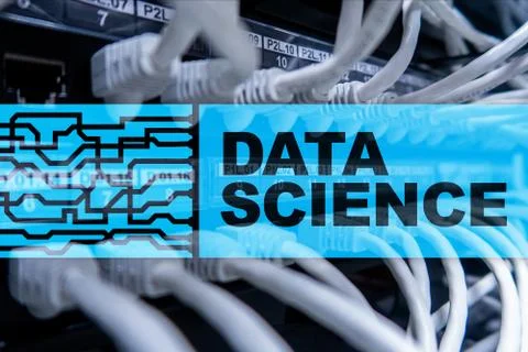 Data Science Artificial Intelligence Concept. Futuristic Supercomputer Stock Photos
