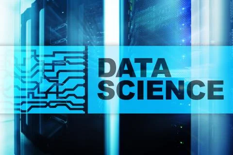Data Science Artificial Intelligence Concept. Futuristic Supercomputer Stock Photos
