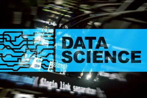 Data Science Artificial Intelligence Concept. Futuristic Supercomputer Stock Photos