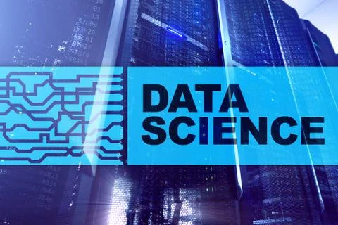 Data Science Artificial Intelligence Concept. Futuristic Supercomputer Stock Photos